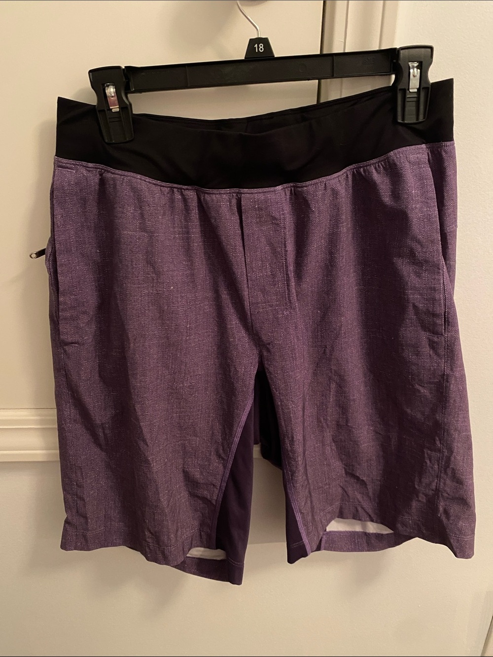 lululemon athletica Purple Athletic Shorts with Black Waistband